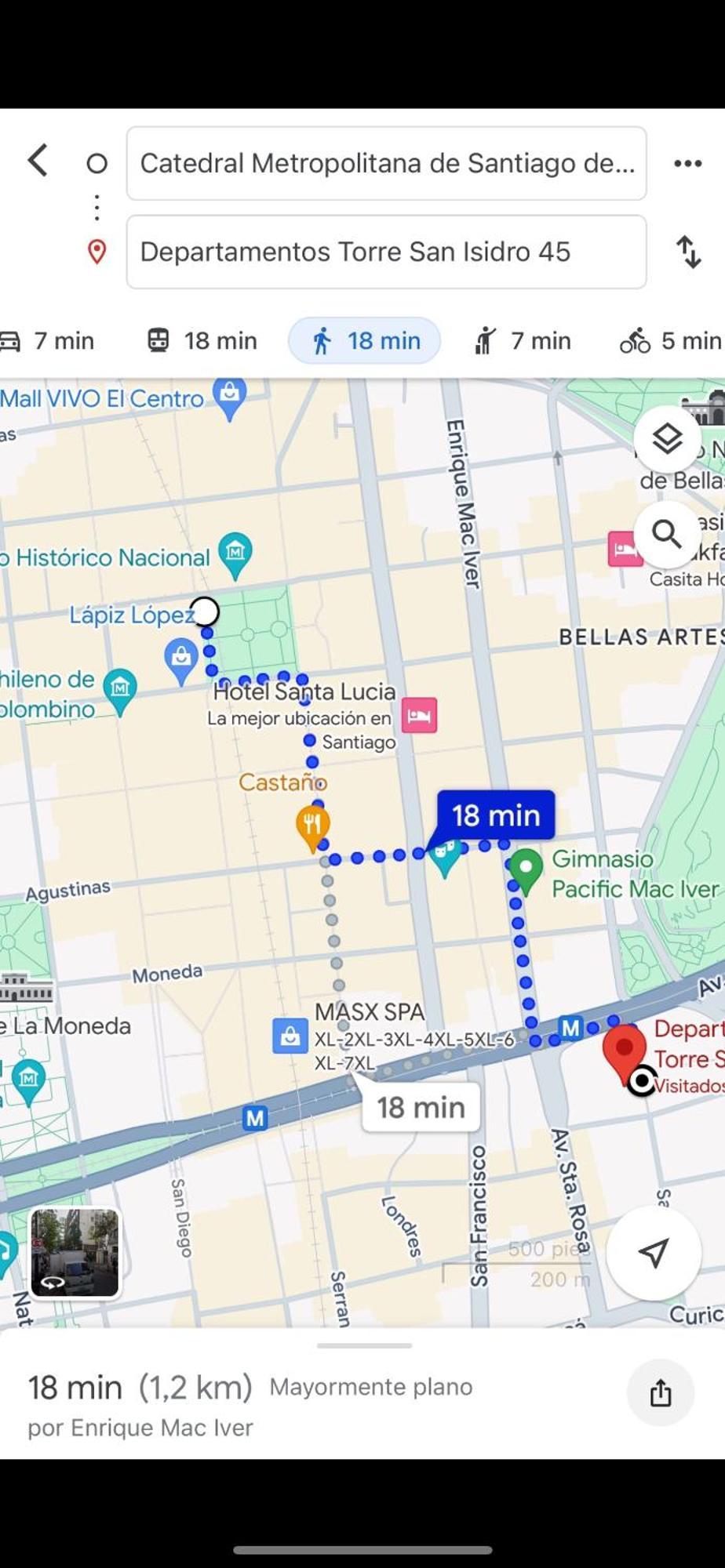 1centro Historico, Salida Metro Santa Lucia * Santiago